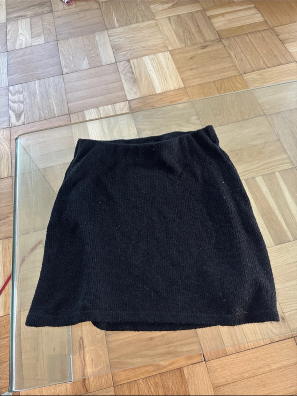Mango Black Knit Mini Skirt
